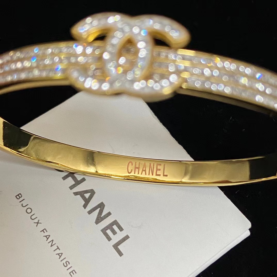 CHANE1 ダブルC ダイヤモンド ブレスレット B【50％割引+送料無料】