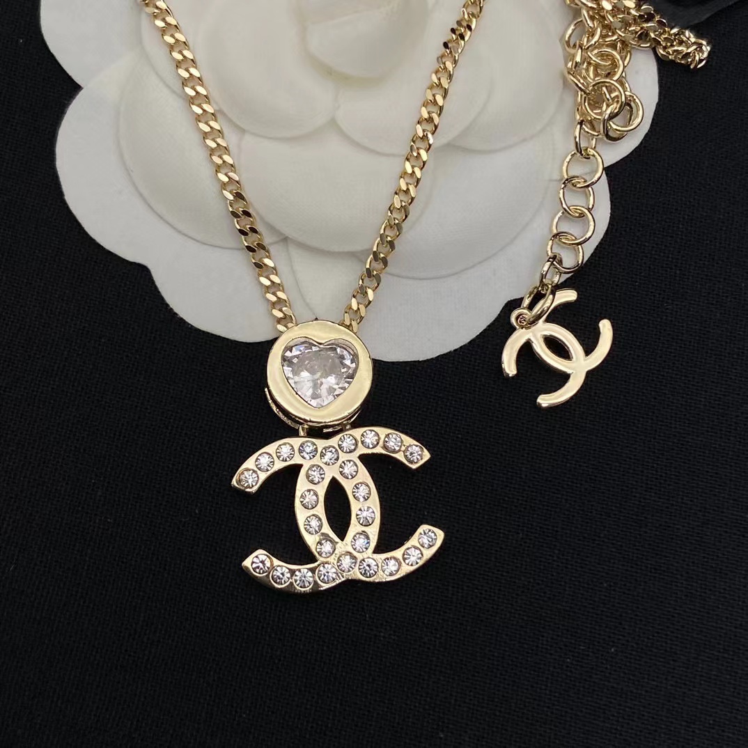 CHANE1 ラウンドハート ダイヤモンド ネックレス【50％割引+送料無料】