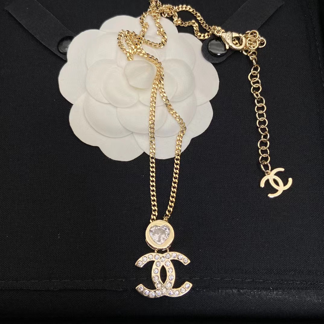 CHANE1 ラウンドハート ダイヤモンド ネックレス【50％割引+送料無料】