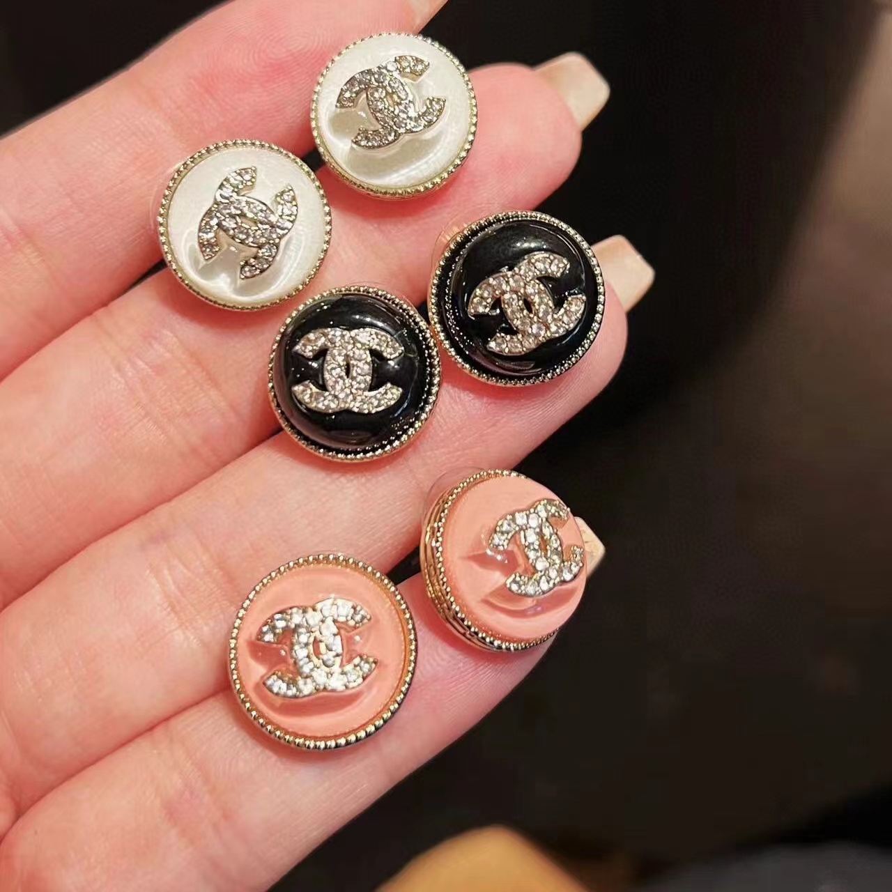 CHANE1 ラウンドピアス+ネックレス 2点セット【50％割引+送料無料】