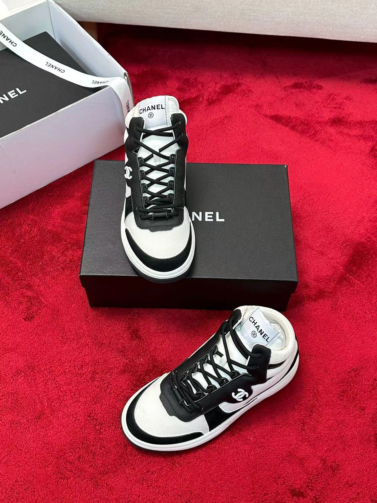 CHANE1 高級ダブルC シンプルスニーカー【50％割引+送料無料】
