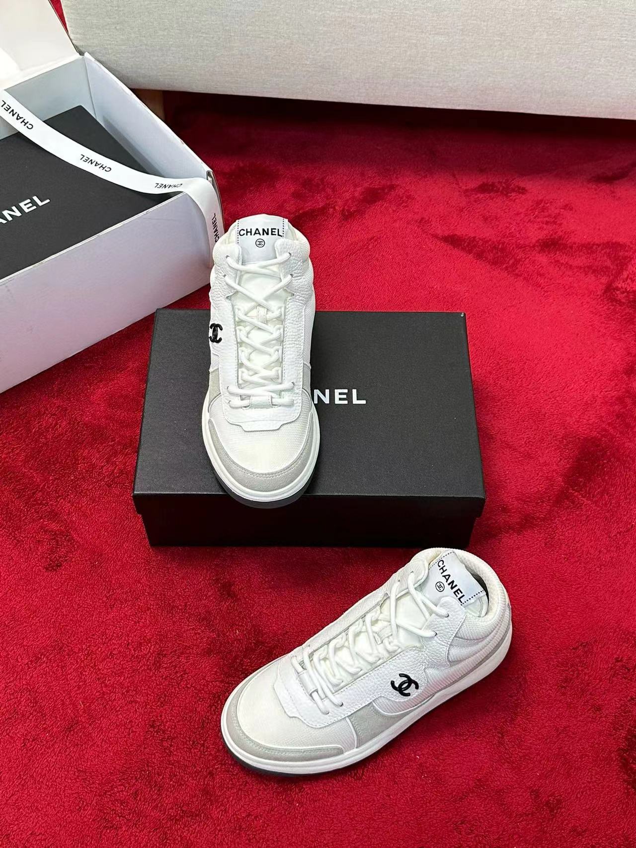 CHANE1 高級ダブルC シンプルスニーカー【50％割引+送料無料】