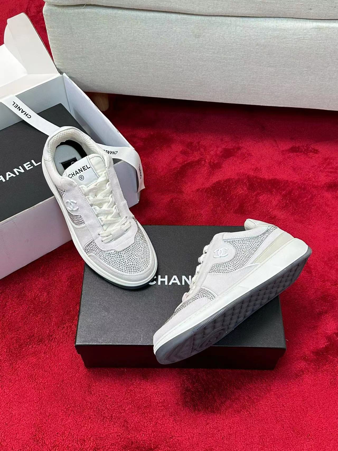 CHANE1 高品質ダブル C ホット ダイヤモンド スポーツ シューズ【50％割引+送料無料】