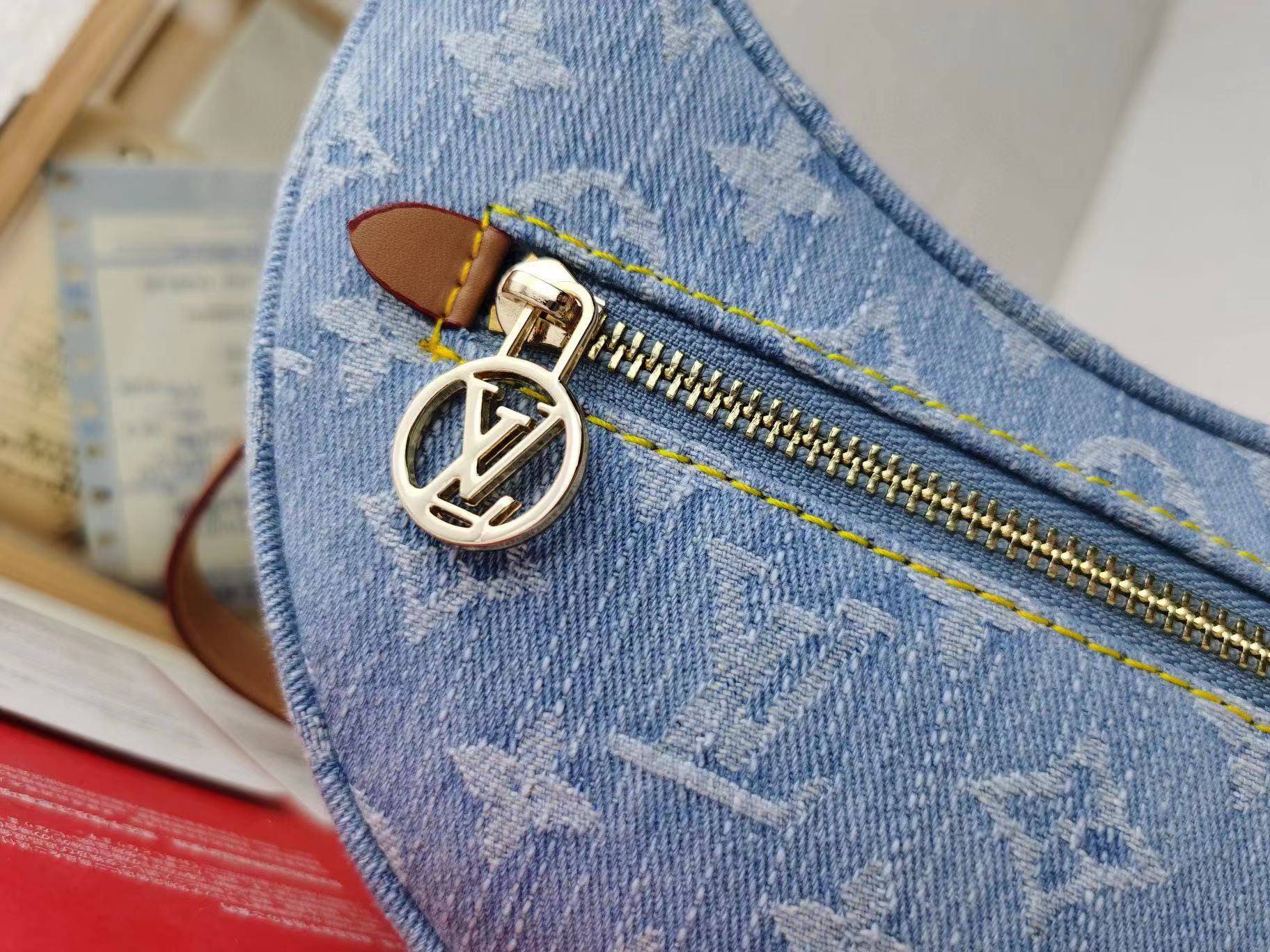 LV老眼用デニムクレセントバッグ【50％割引+送料無料】