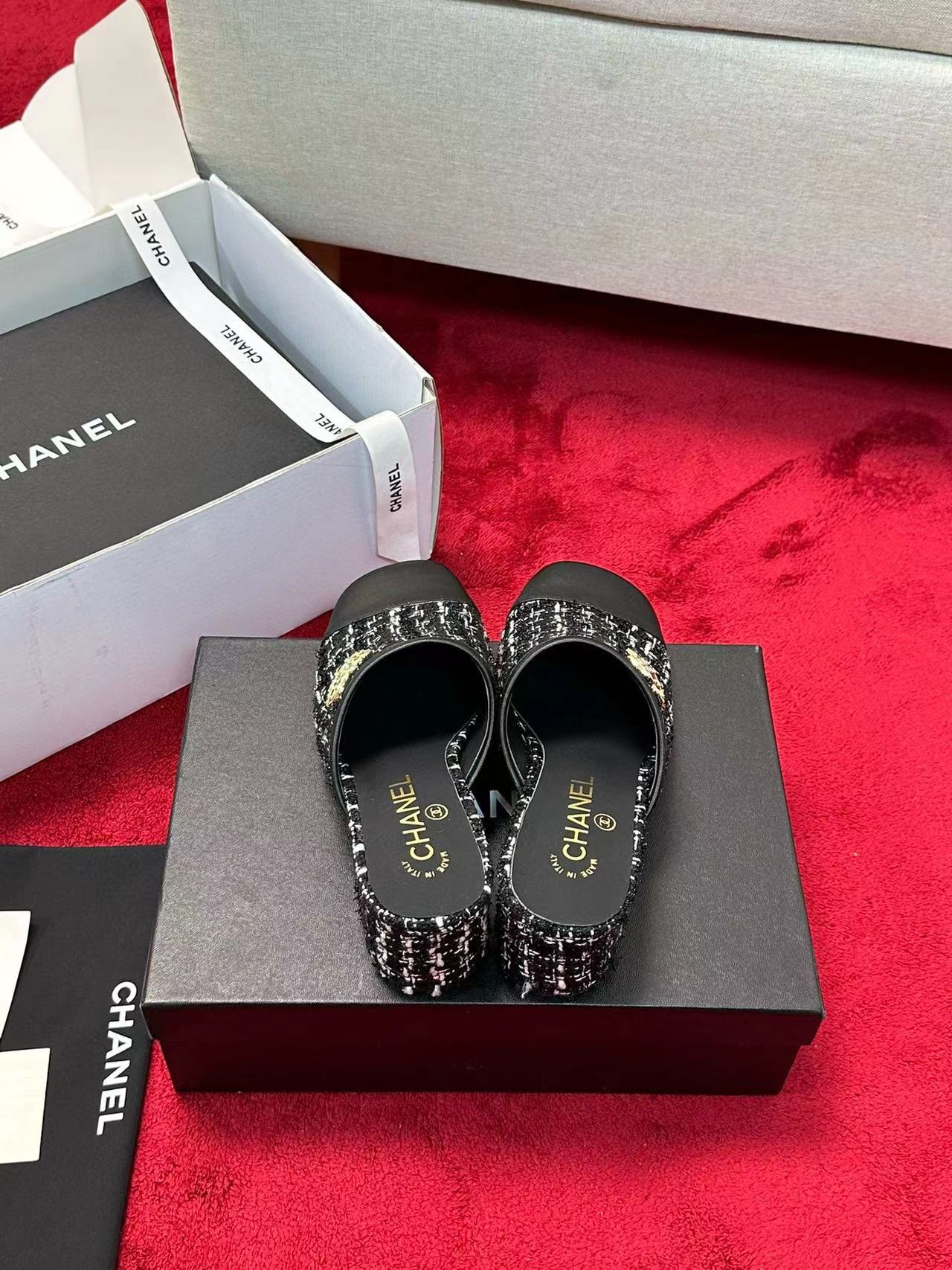 CHANE1 秋冬用高級織りハーフスリッパ【50％割引+送料無料】