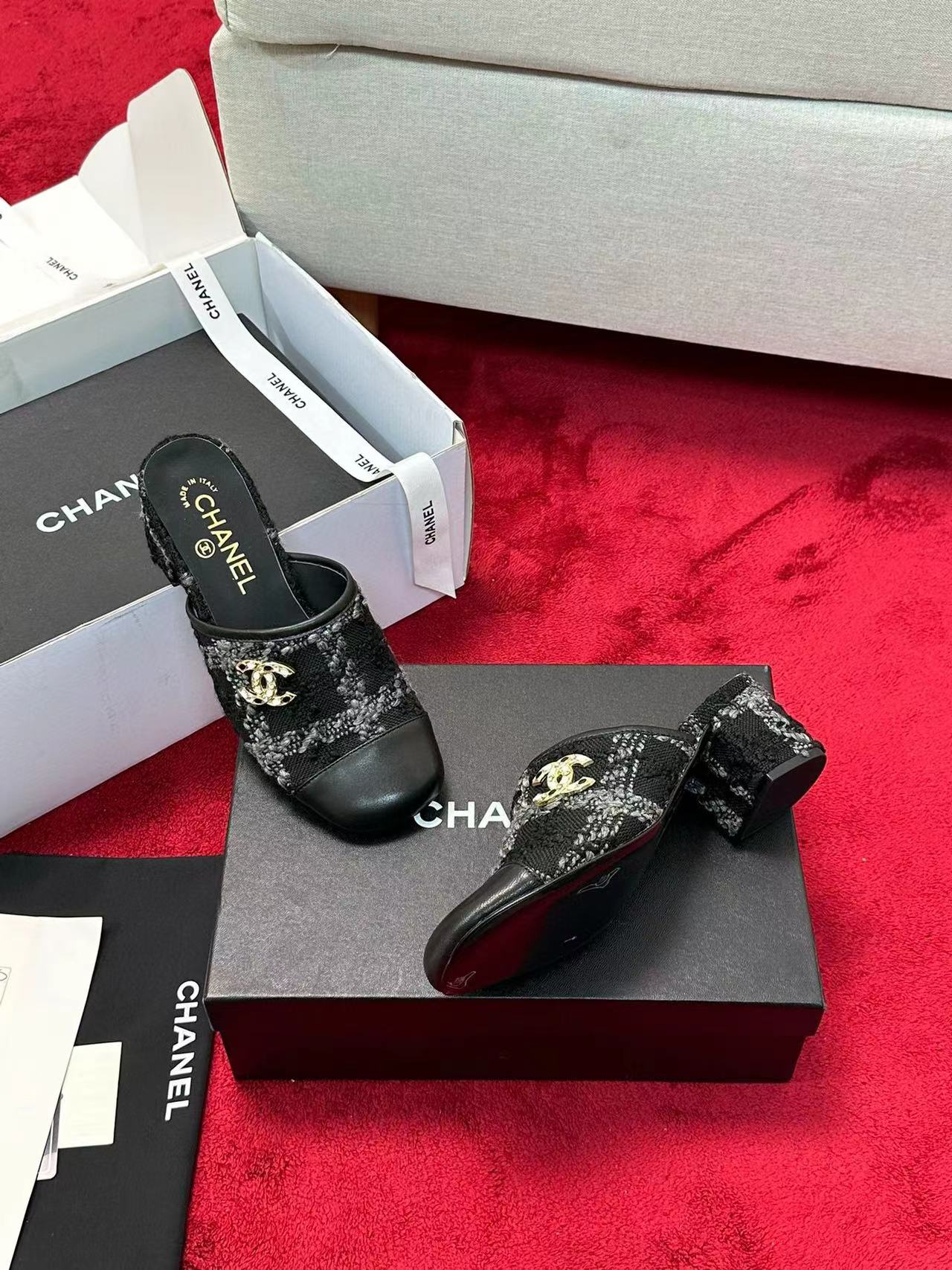 CHANE1 秋冬用高級織りハーフスリッパ【50％割引+送料無料】