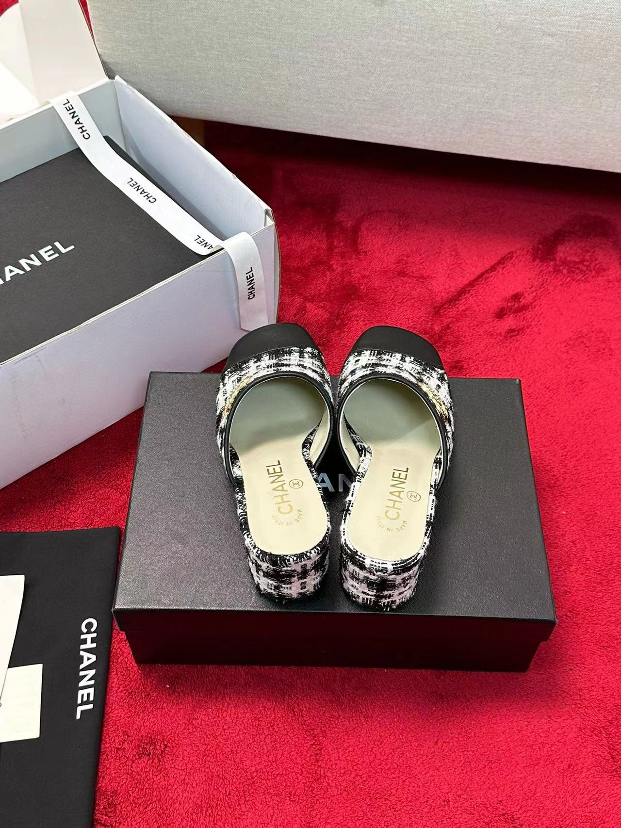 CHANE1 秋冬用高級織りハーフスリッパ【50％割引+送料無料】