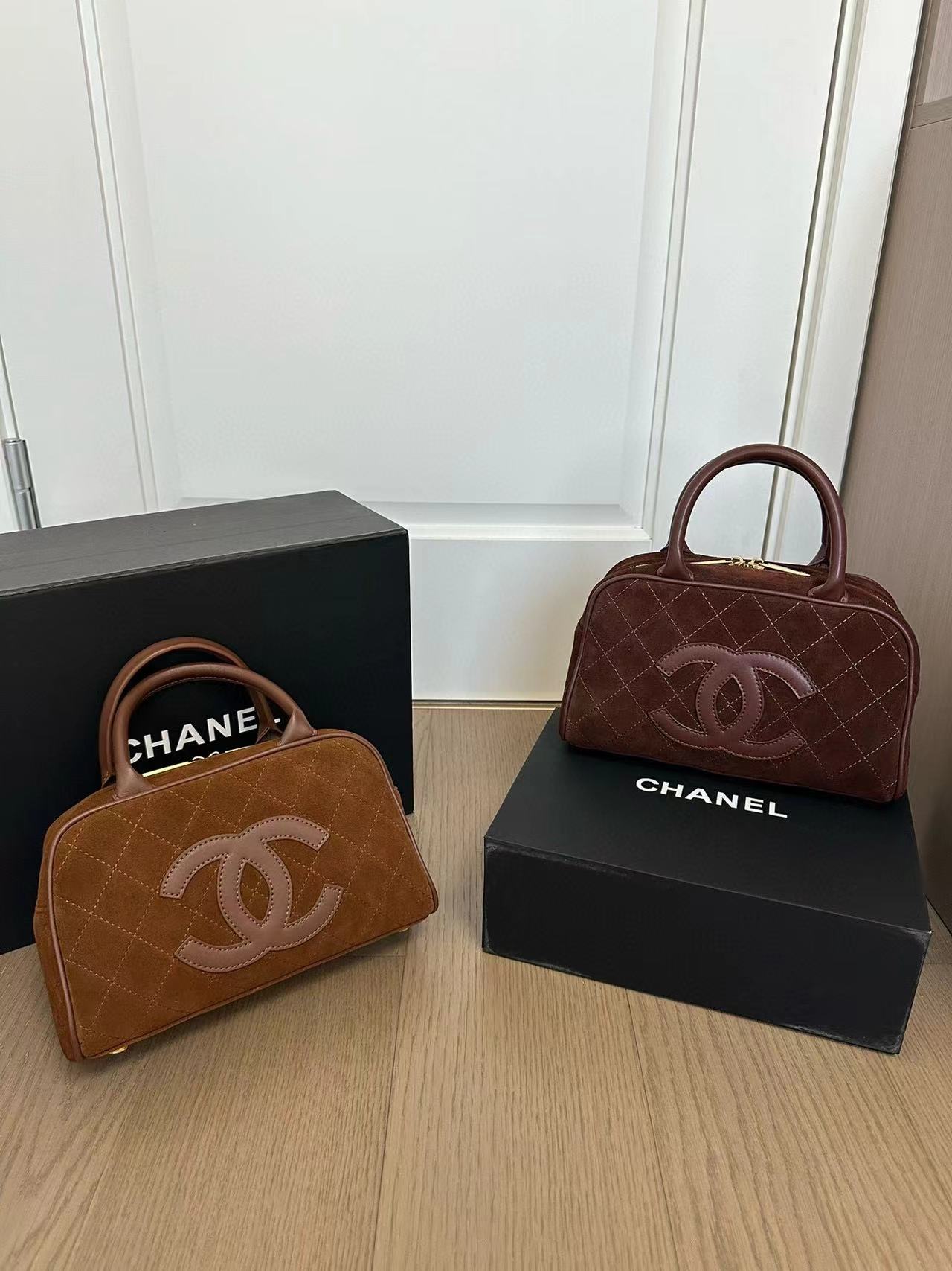 CHANE1 ヌバックレザー ボウリングバッグ【50％割引+送料無料】