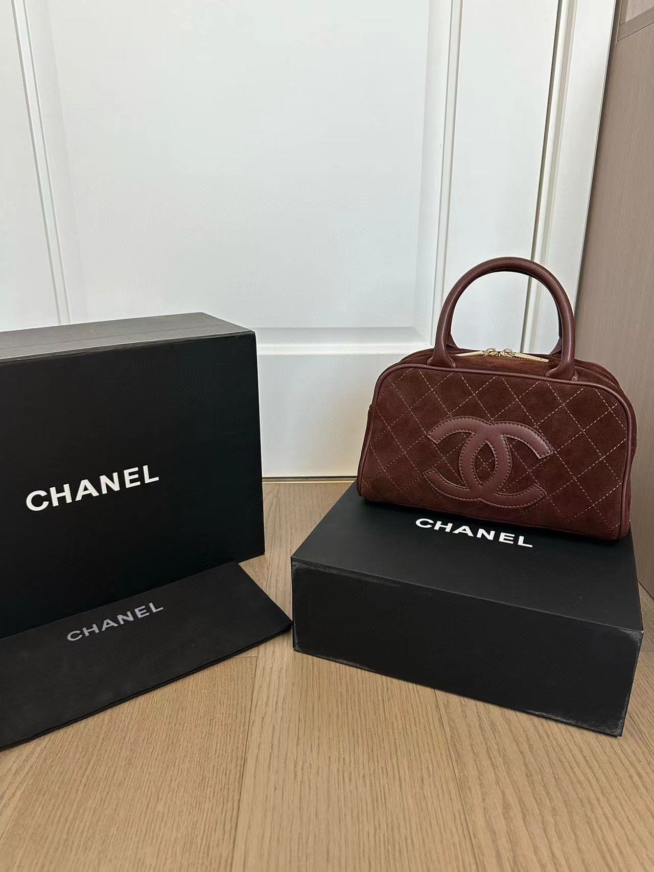 CHANE1 ヌバックレザー ボウリングバッグ【50％割引+送料無料】