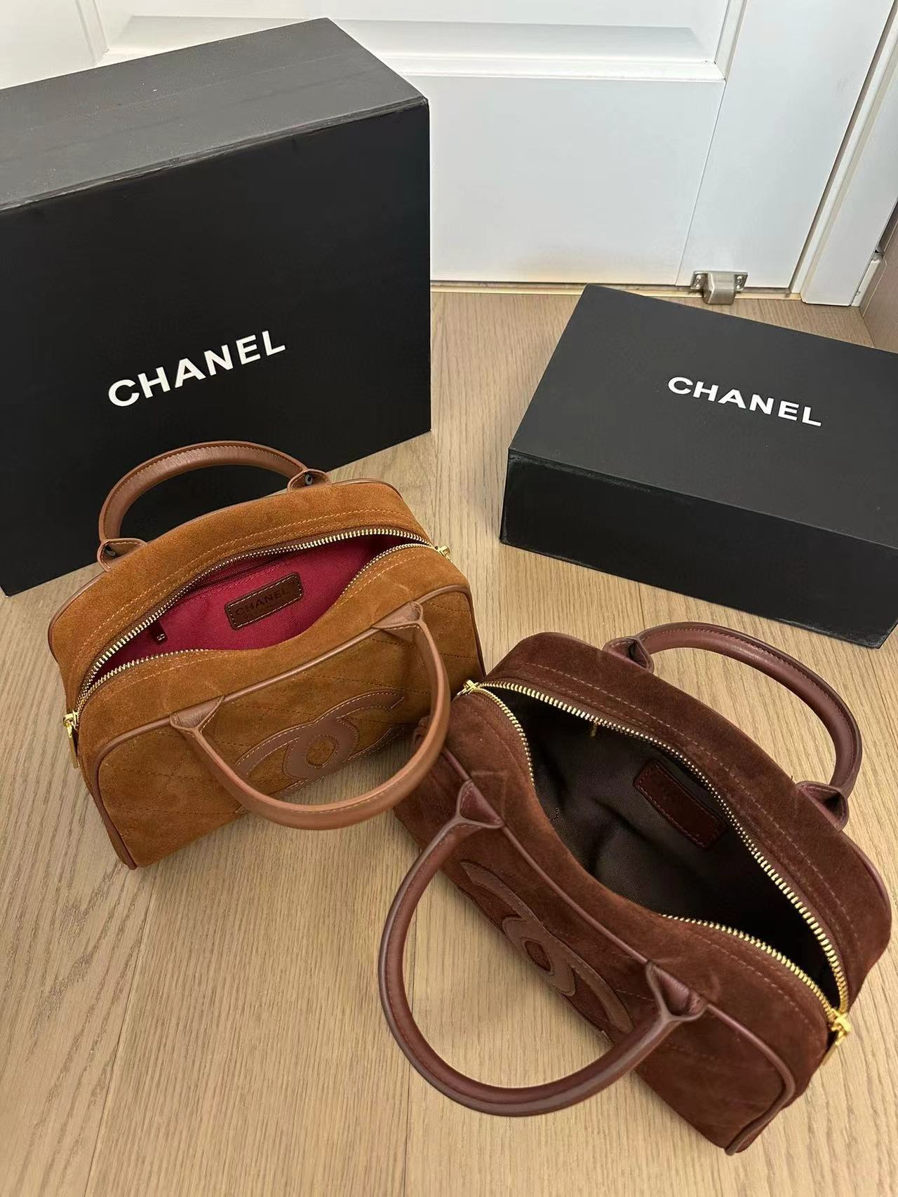 CHANE1 ヌバックレザー ボウリングバッグ【50％割引+送料無料】