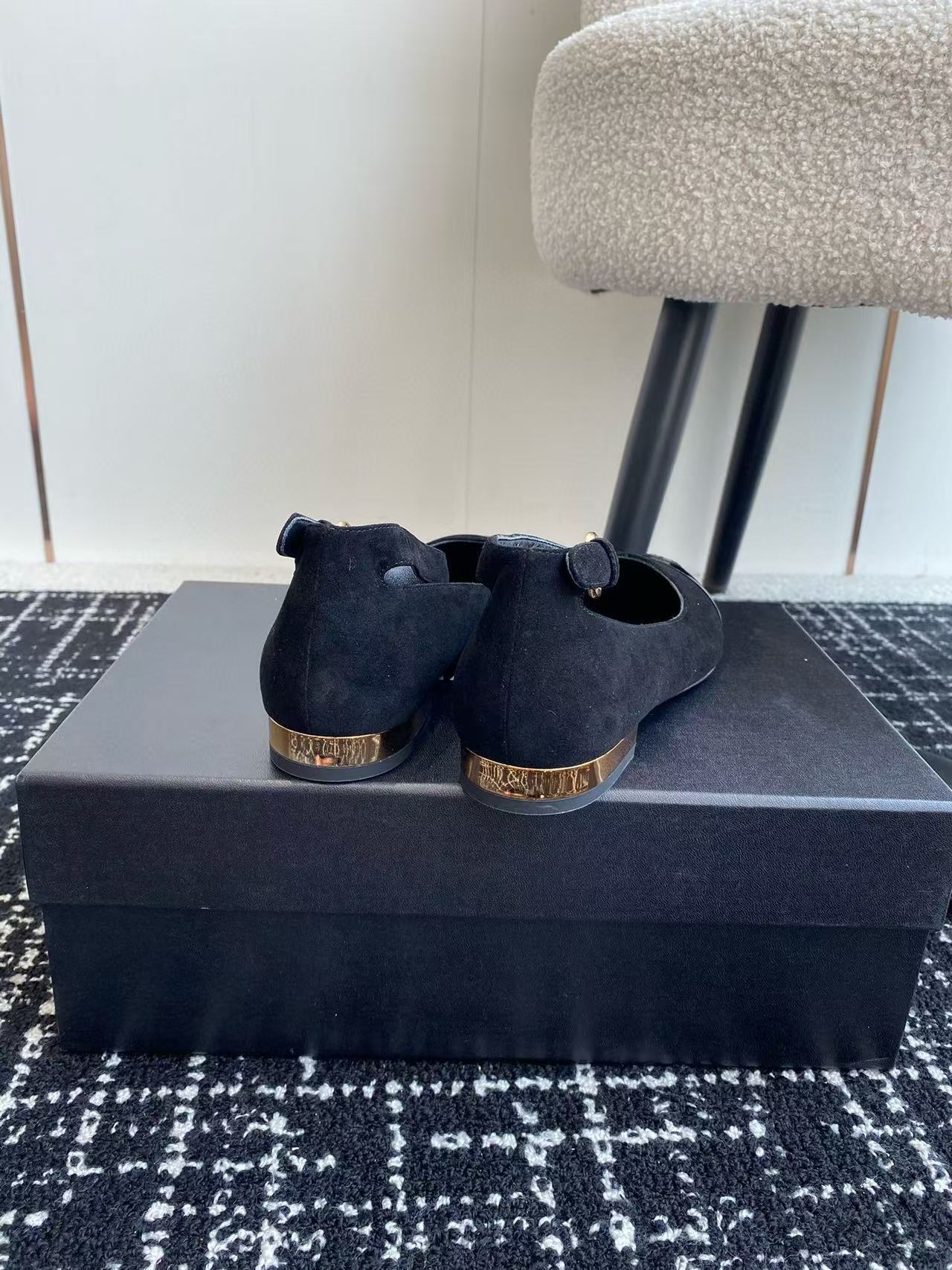 CHANE1 高品質ダブル C フラットシューズ【50％割引+送料無料】