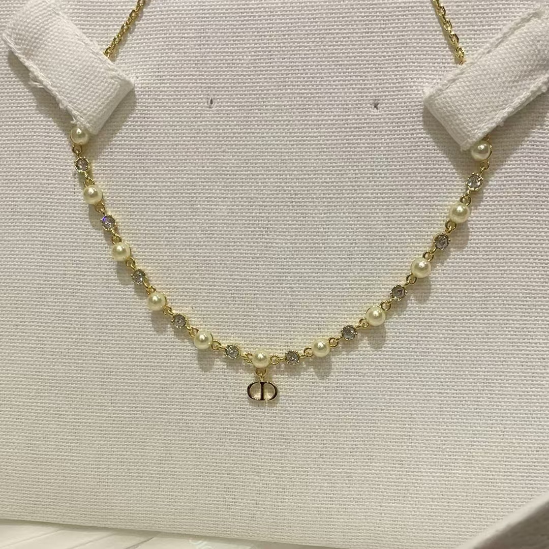 DI0R CD パール ダイヤモンド ネックレス【50％割引+送料無料】