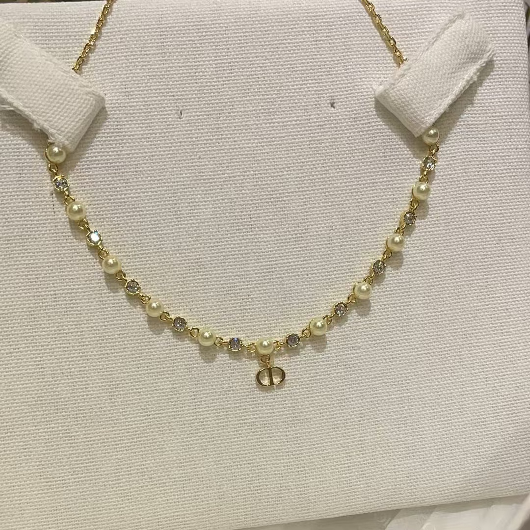 DI0R CD パール ダイヤモンド ネックレス【50％割引+送料無料】