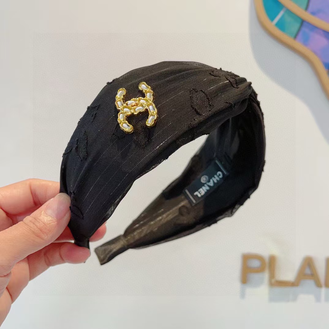 CHANE1 ダブル C ロゴ ヘッドバンド【50％割引+送料無料】