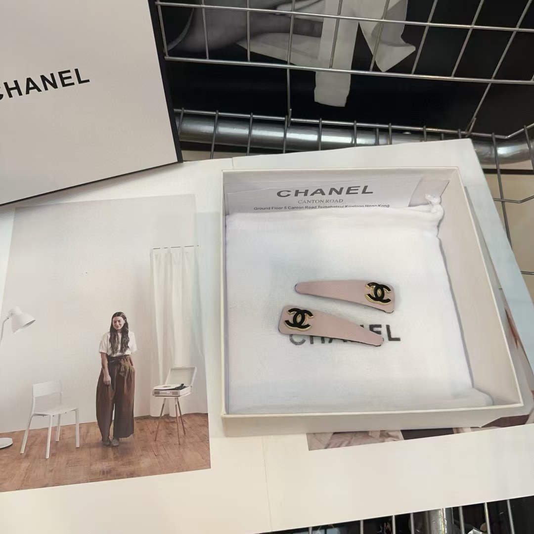 CHANE1 ダブルCロゴ シンプル ヘアピン ペア【50％割引+送料無料】