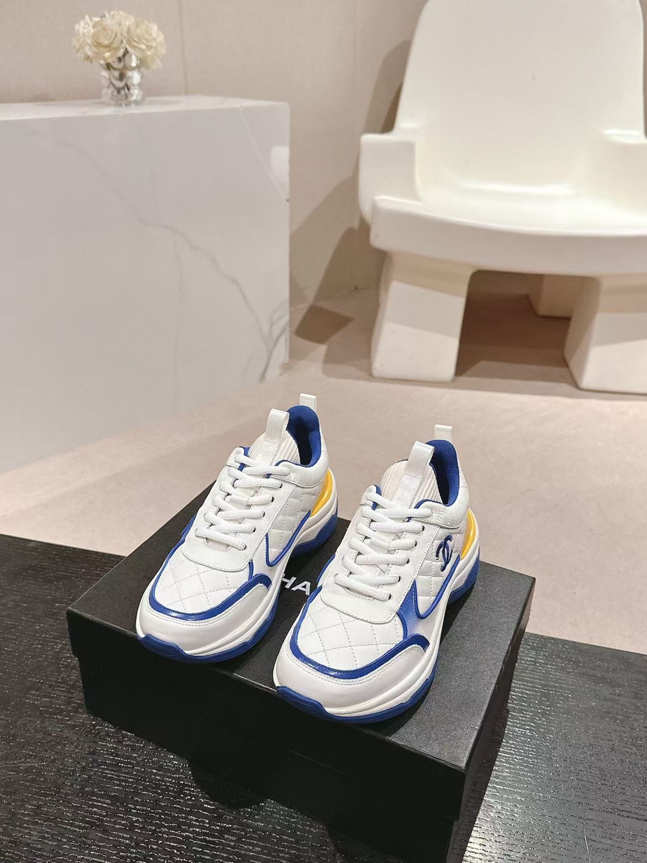 CHANE1 高品質ダブル C ロゴ パンダ カジュアル シューズ【50％割引+送料無料】