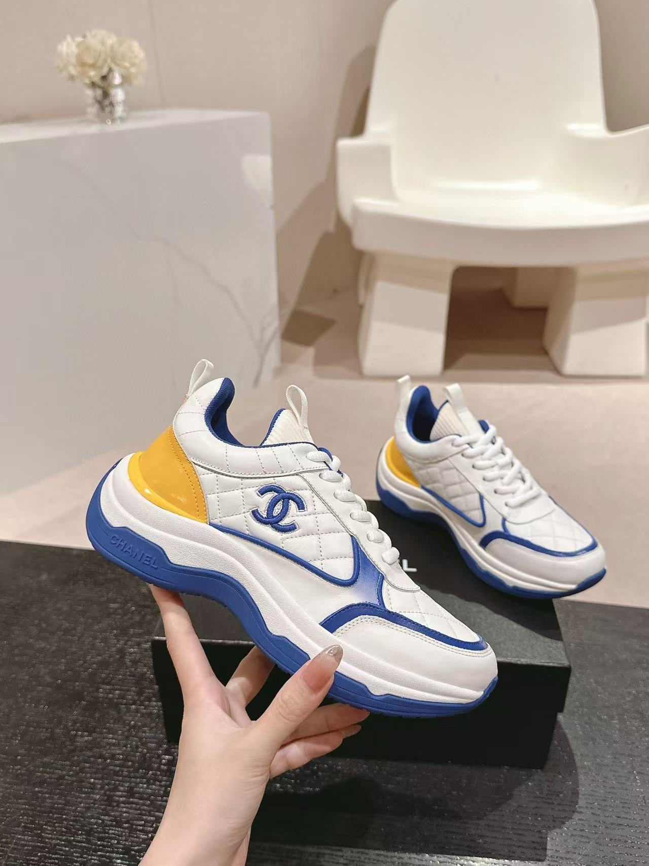 CHANE1 高品質ダブル C ロゴ パンダ カジュアル シューズ【50％割引+送料無料】