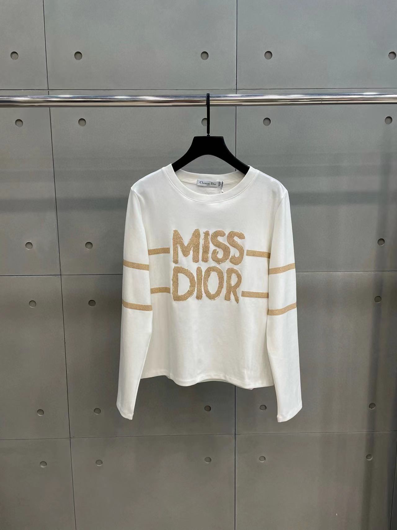 DI0R MISSアルファベット長袖Tシャツ【50％割引+送料無料】