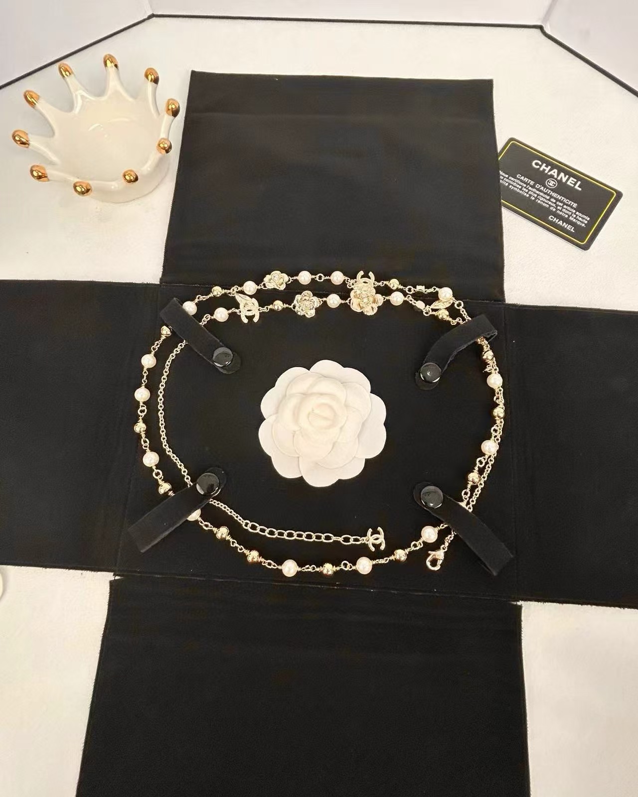 CHANE1 カメリア ダブルC セーター チェーン【50％割引+送料無料】