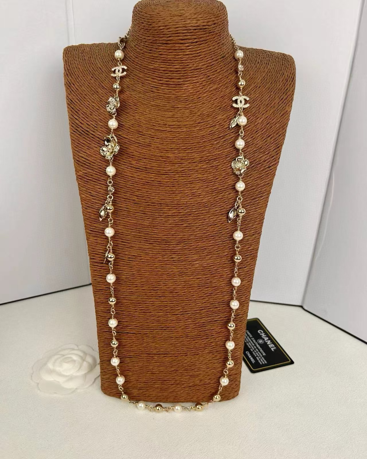 CHANE1 カメリア ダブルC セーター チェーン【50％割引+送料無料】