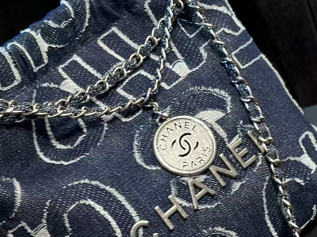 CHANE1 デニム チェーン バックパック ショッピング バッグ【50％割引+送料無料】