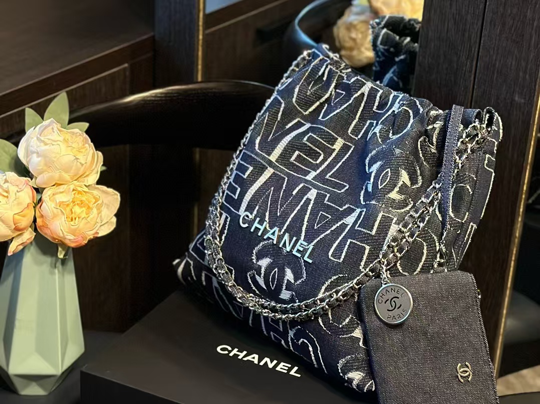 CHANE1 デニム チェーン バックパック ショッピング バッグ【50％割引+送料無料】