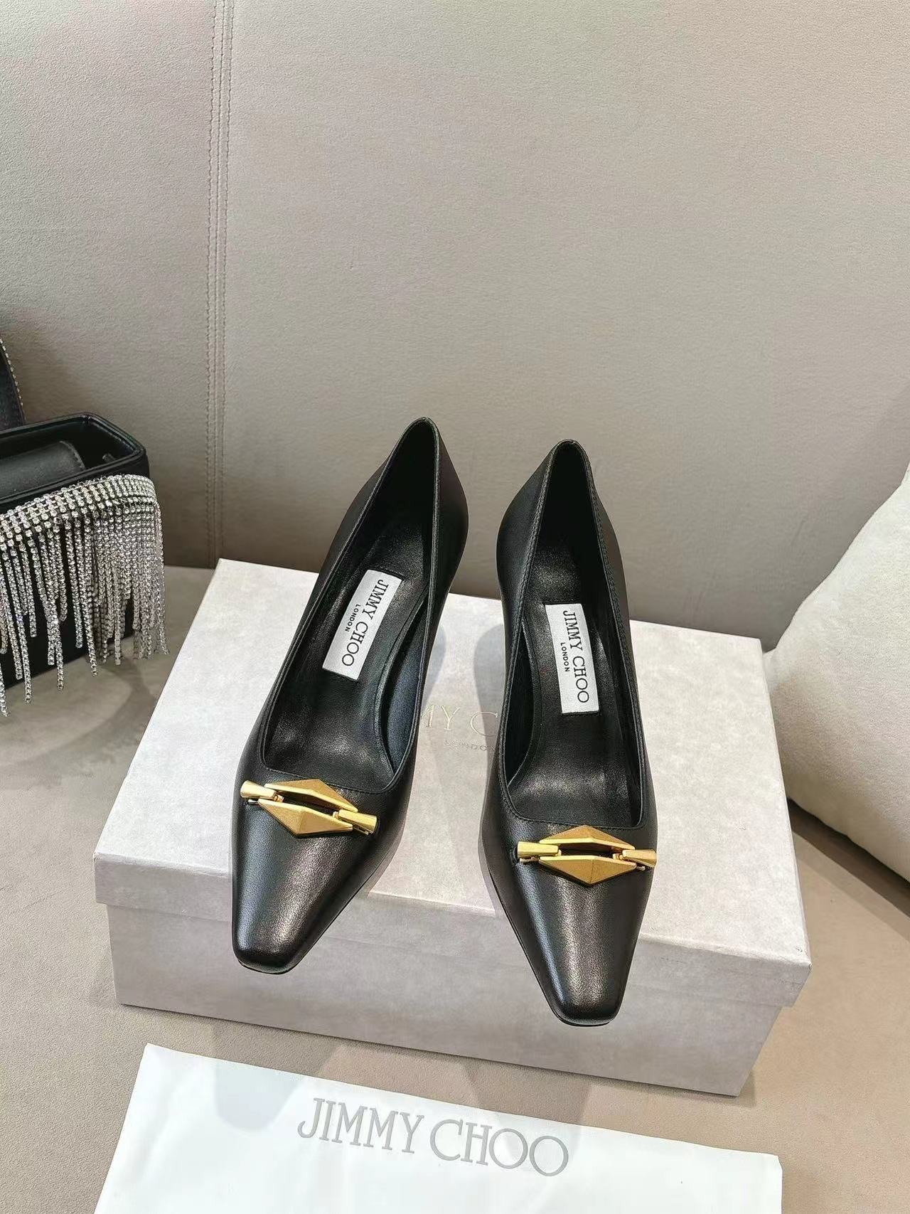 jimmycho0 高品質メタルバックルハイヒール【50％割引+送料無料】