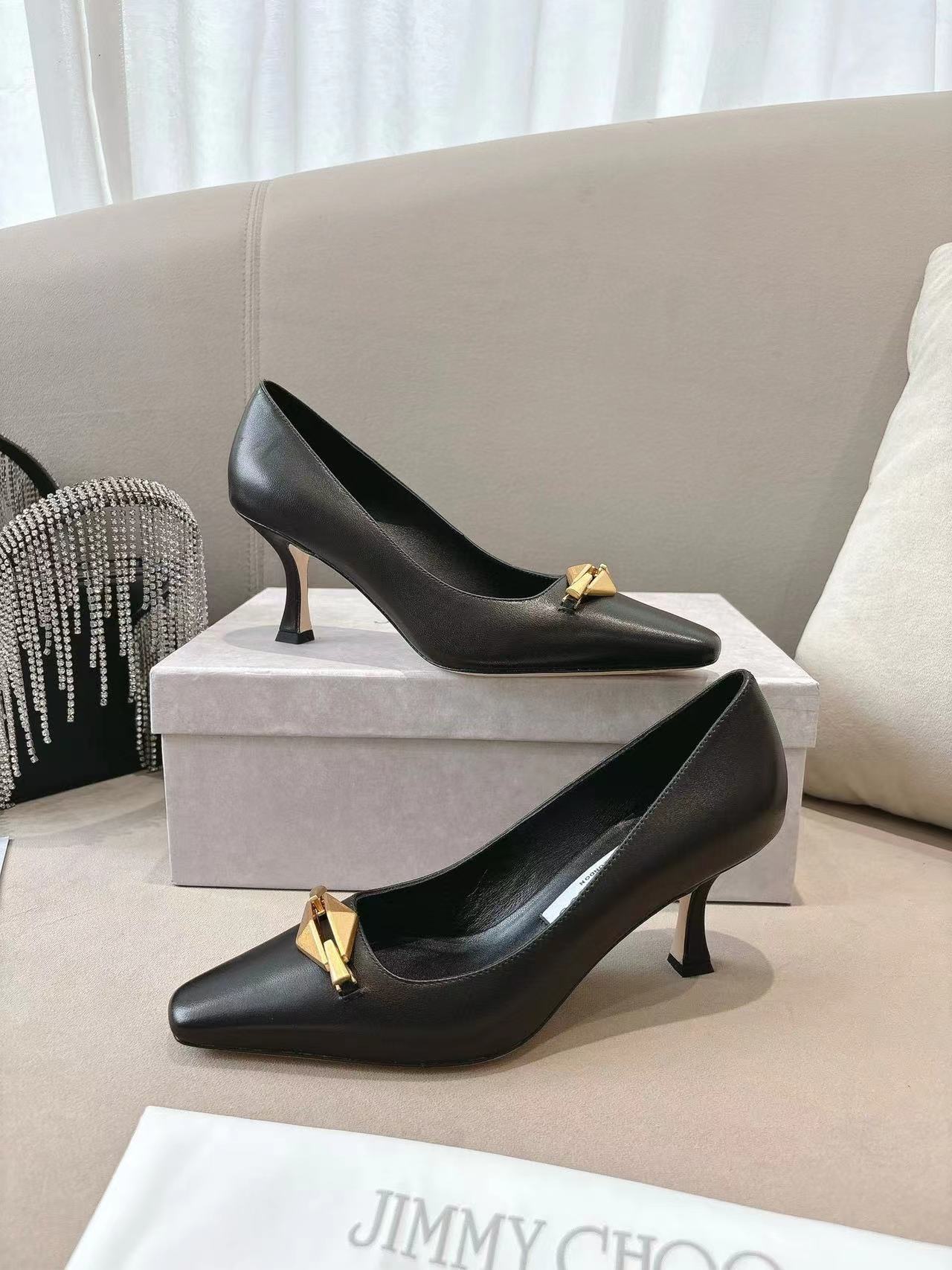 jimmycho0 高品質メタルバックルハイヒール【50％割引+送料無料】