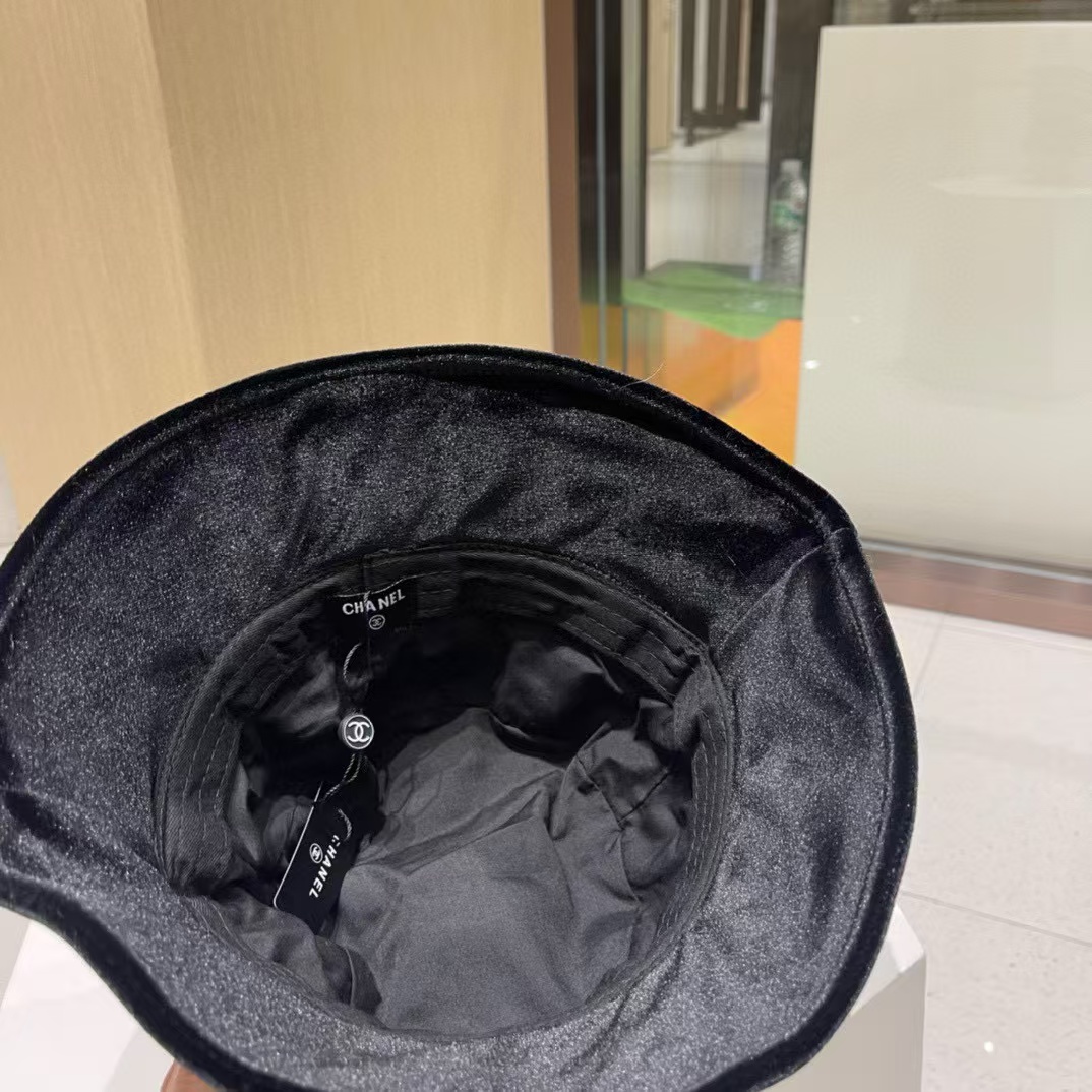 CHANE1 ダブルC 刺繍ロゴ バケットハット【50％割引+送料無料】