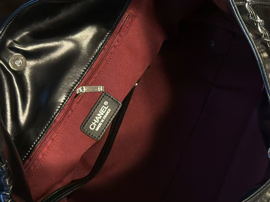 CHANE1 刺繍大ロゴチェーンショッピングバッグ【 50％割引+送料無料】