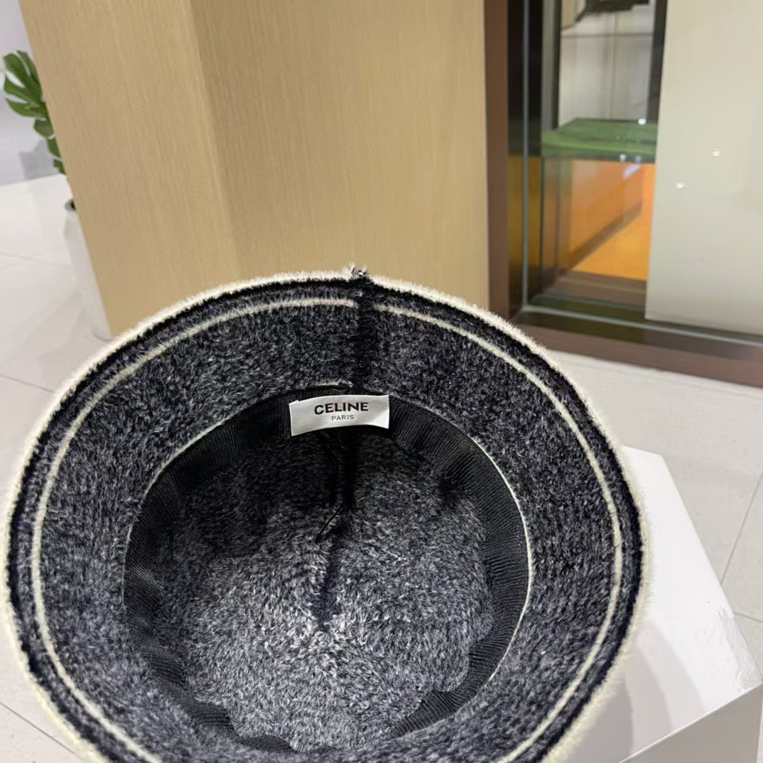 CEL1NE 凱旋門 ミンク ベルベット バケット ハット【 50％割引+送料無料】