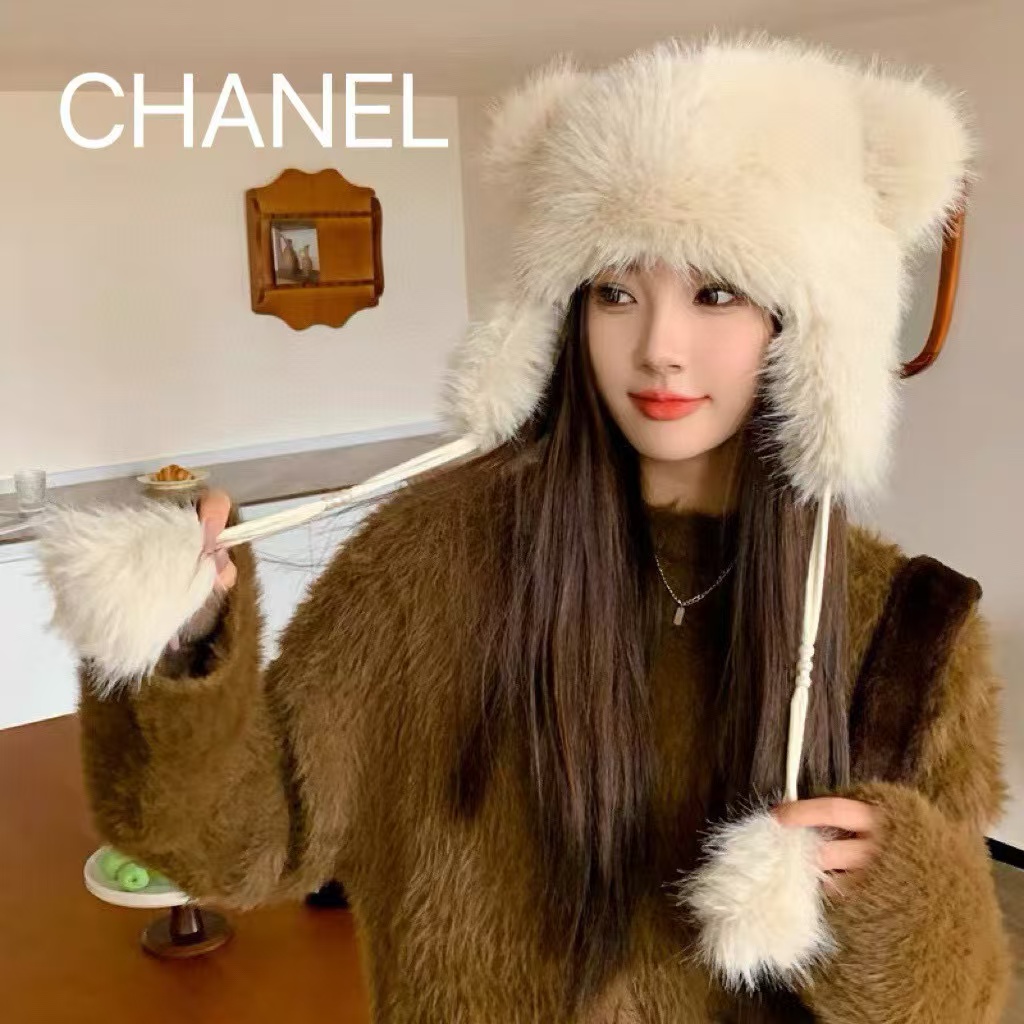 CHANE1 ダブルCロゴ耳保護帽子【 50％割引+送料無料】