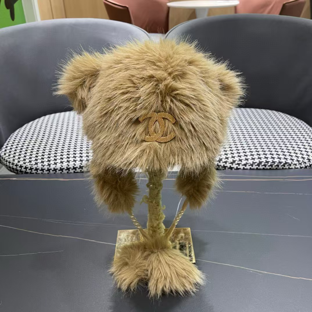 CHANE1 ダブルCロゴ耳保護帽子【 50％割引+送料無料】