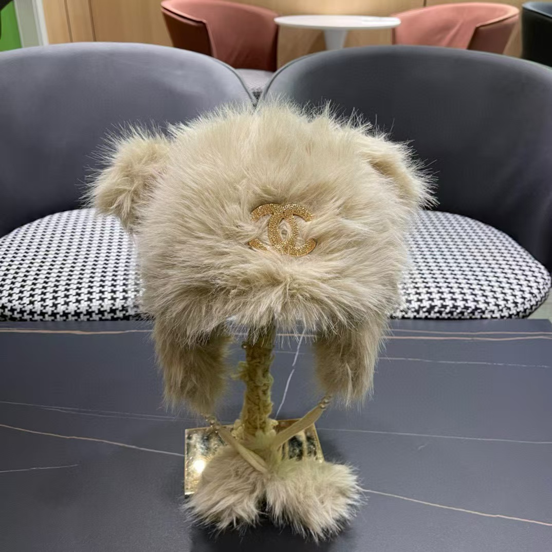 CHANE1 ダブルCロゴ耳保護帽子【 50％割引+送料無料】