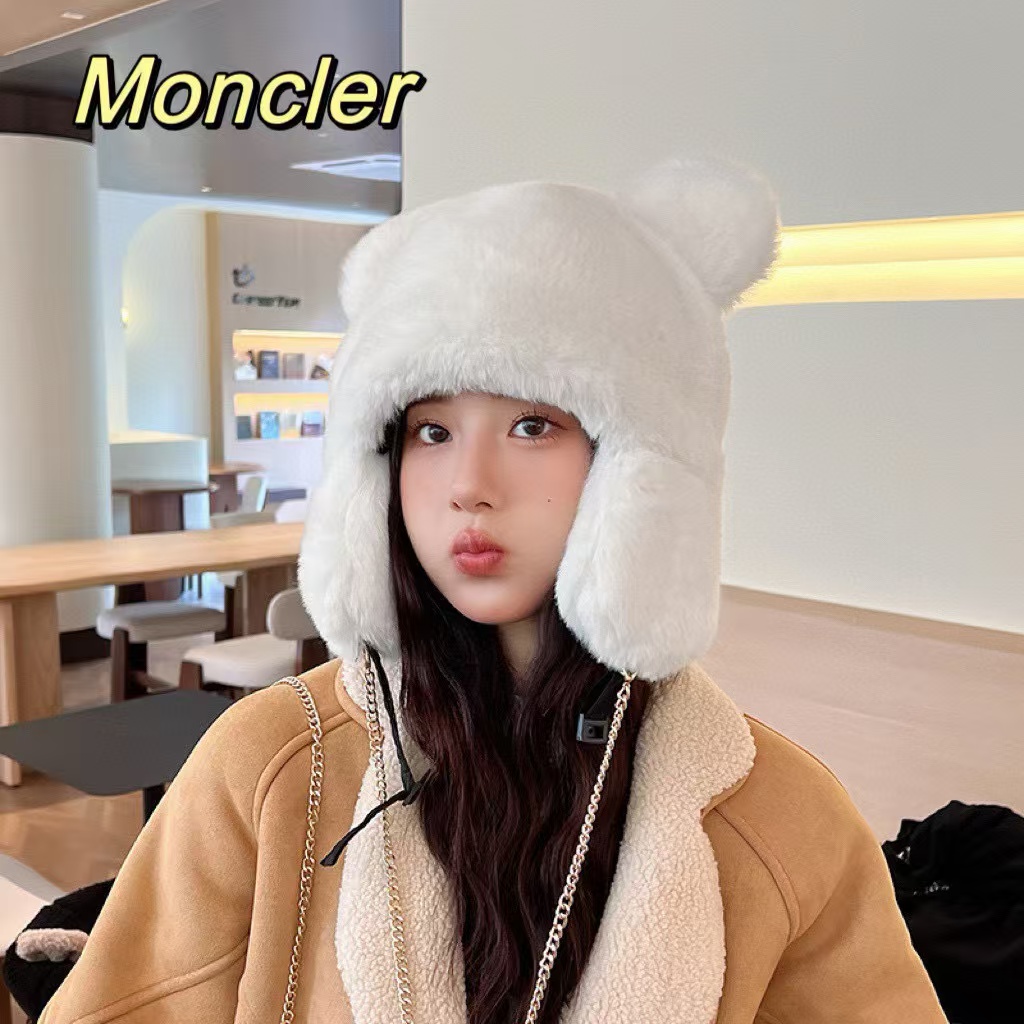 Monclerぬいぐるみのクマの耳保護帽子【 50％割引+送料無料】