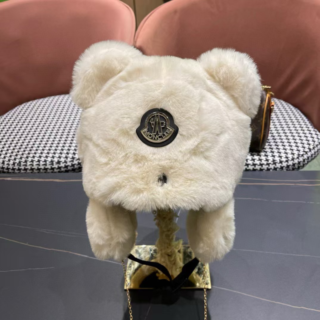 Monclerぬいぐるみのクマの耳保護帽子【 50％割引+送料無料】