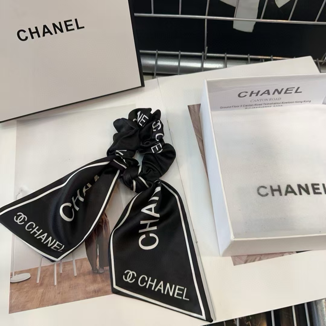 CHANE1 ダブルCレターボウヘアネクタイ【 50％割引+送料無料】