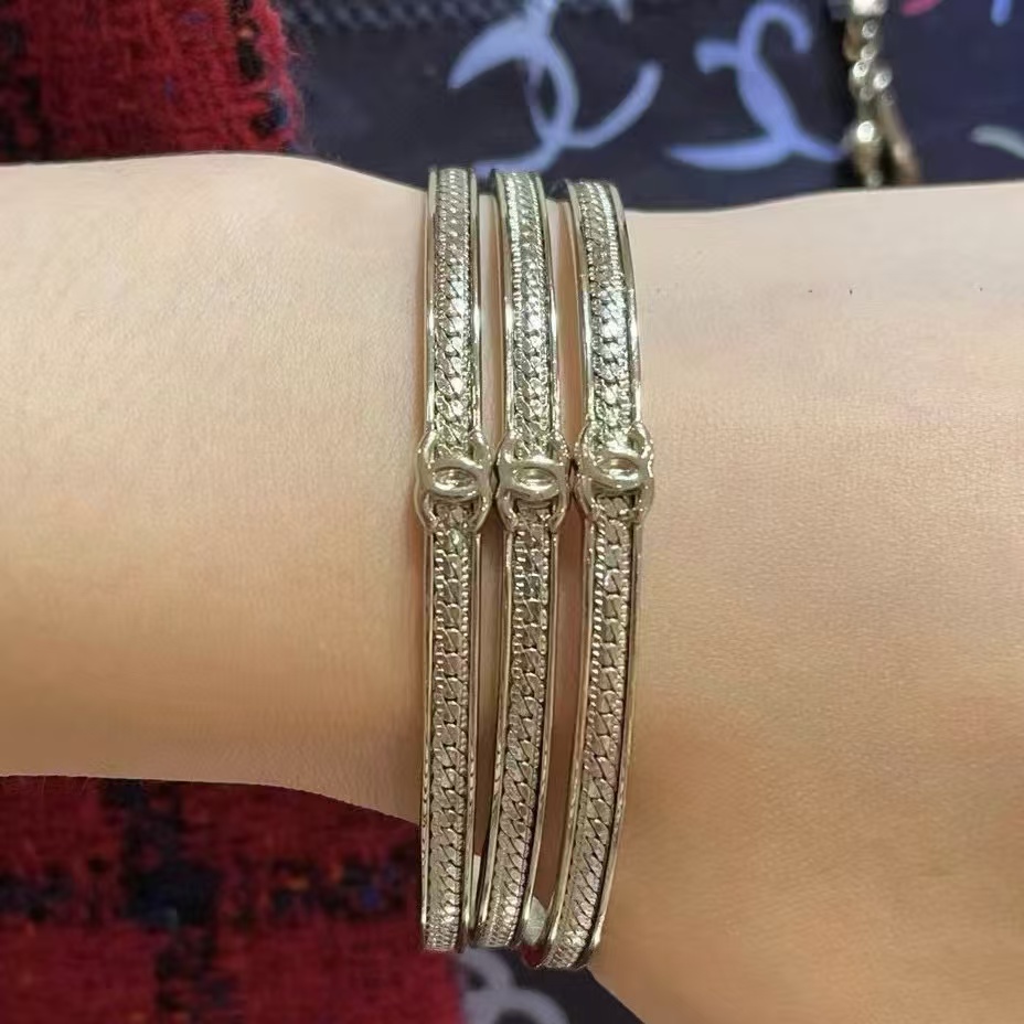 CHANE1 ダブル C スネークボーン スリーインワン ブレスレット【50％割引+送料無料】