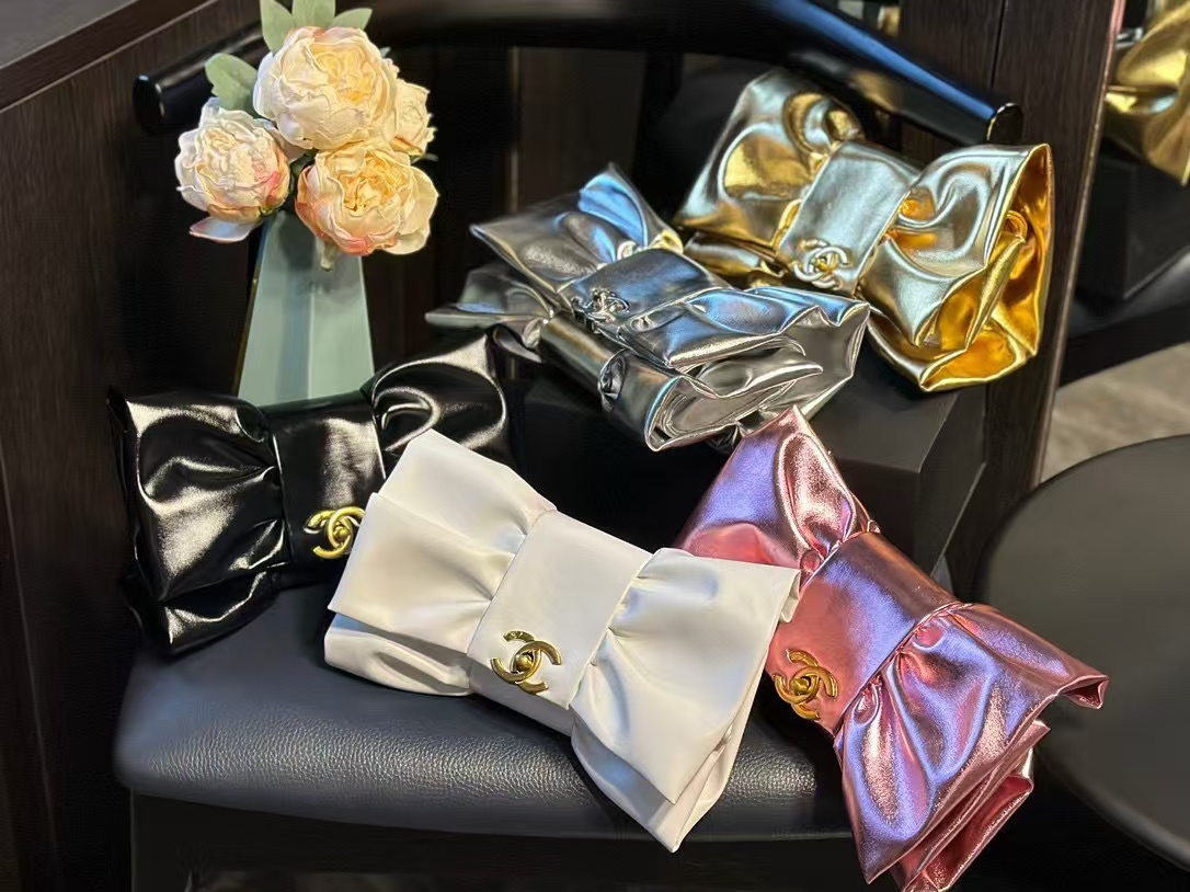 CHANE1 チェーンリボンイブニングバッグ【50％割引+送料無料】