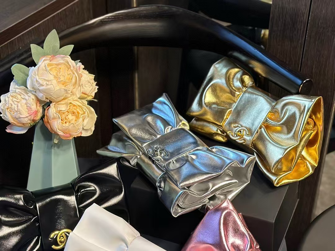 CHANE1 チェーンリボンイブニングバッグ【50％割引+送料無料】