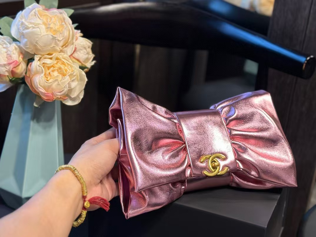 CHANE1 チェーンリボンイブニングバッグ【50％割引+送料無料】