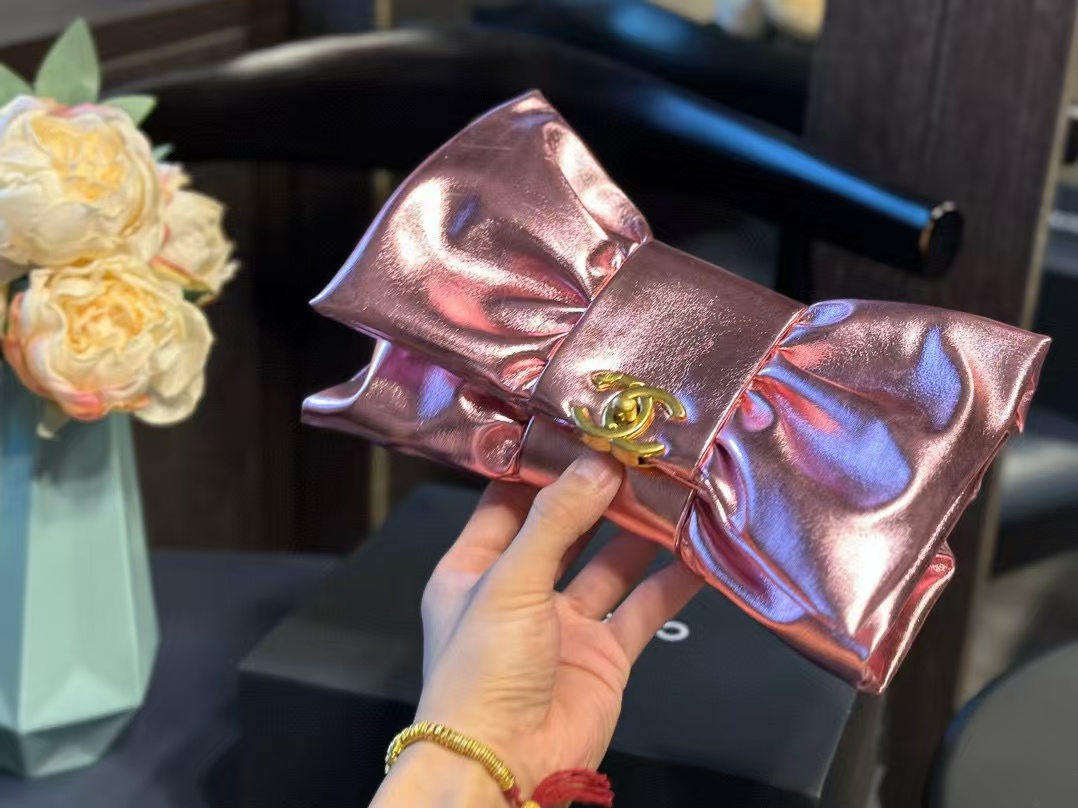 CHANE1 チェーンリボンイブニングバッグ【50％割引+送料無料】