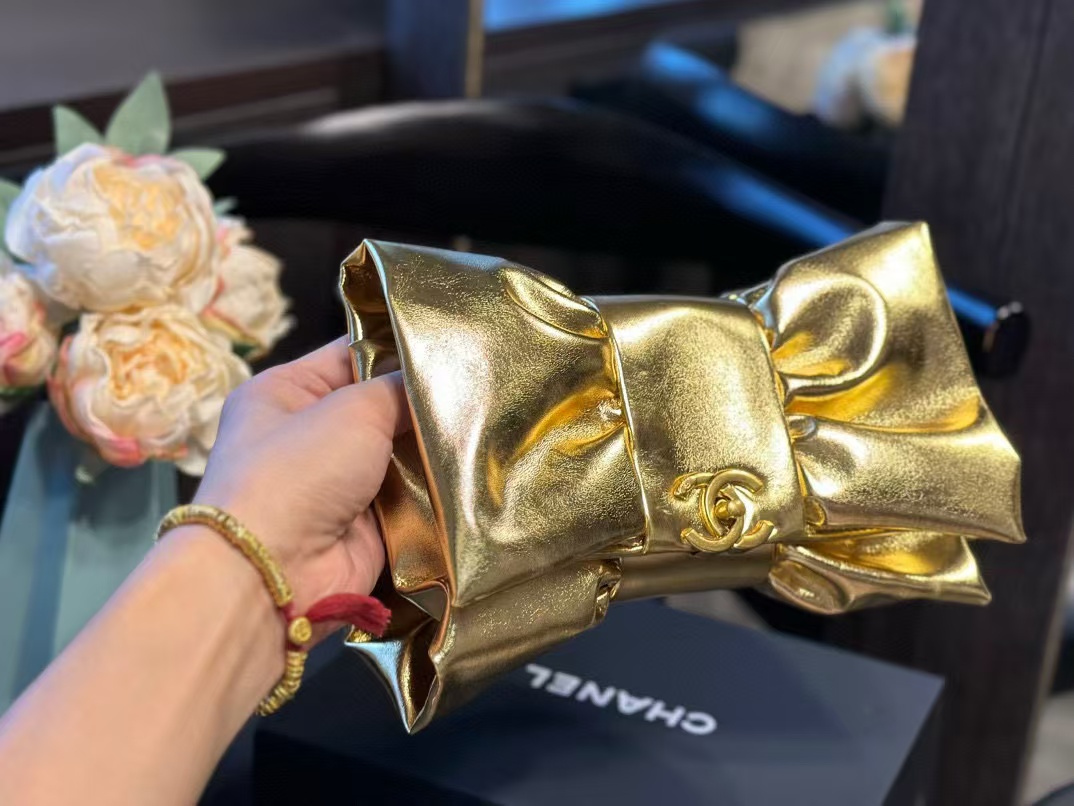 CHANE1 チェーンリボンイブニングバッグ【50％割引+送料無料】