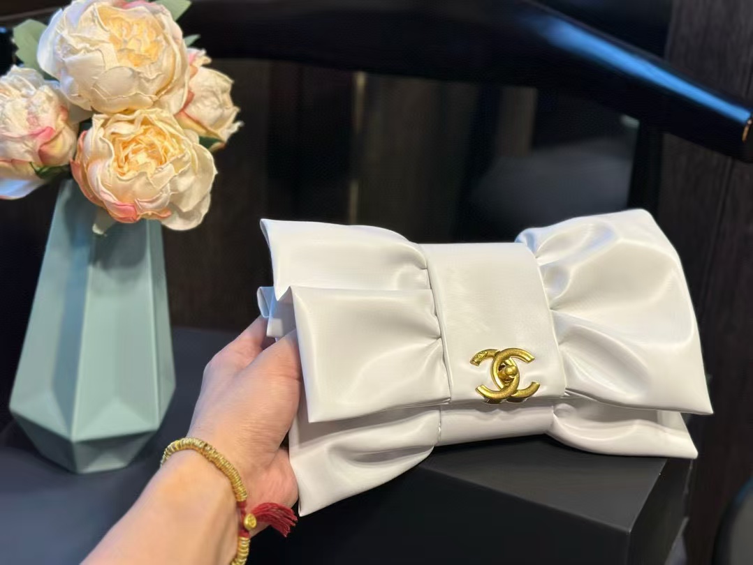 CHANE1 チェーンリボンイブニングバッグ【50％割引+送料無料】