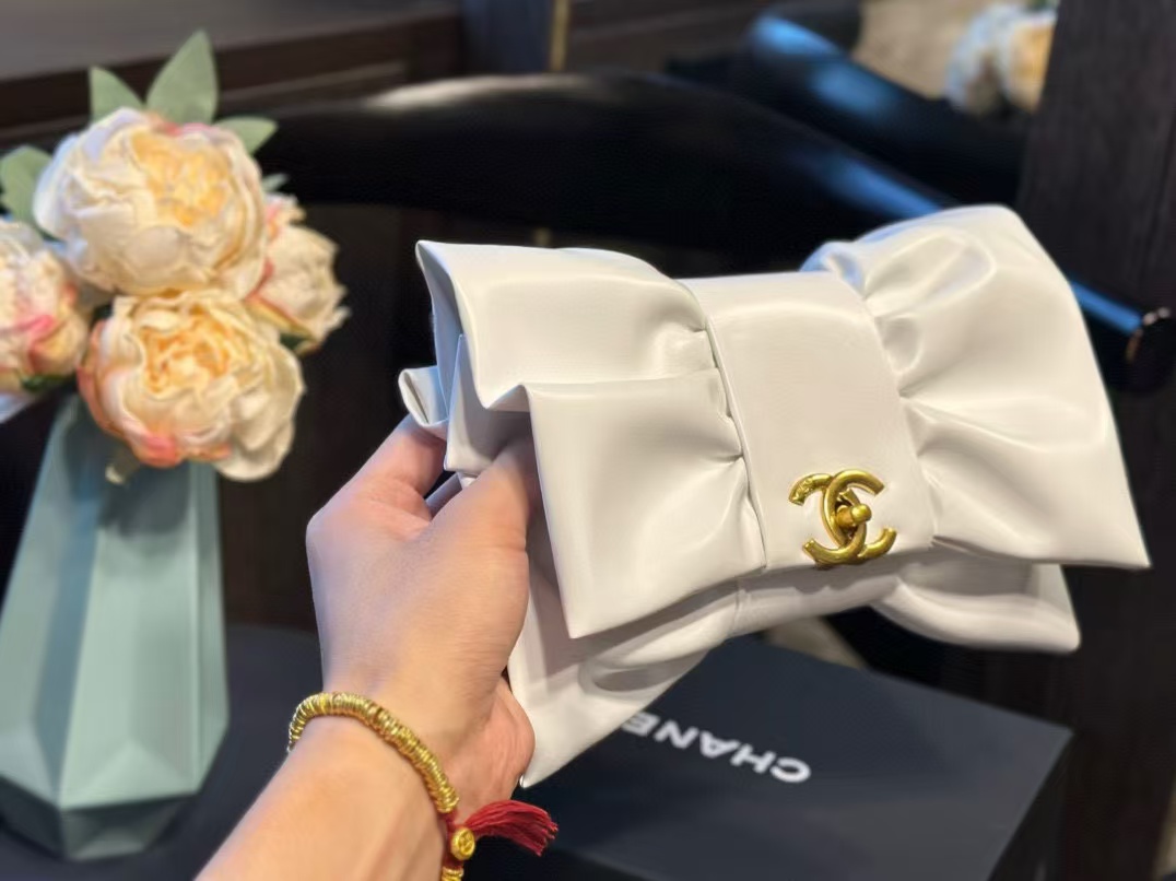 CHANE1 チェーンリボンイブニングバッグ【50％割引+送料無料】