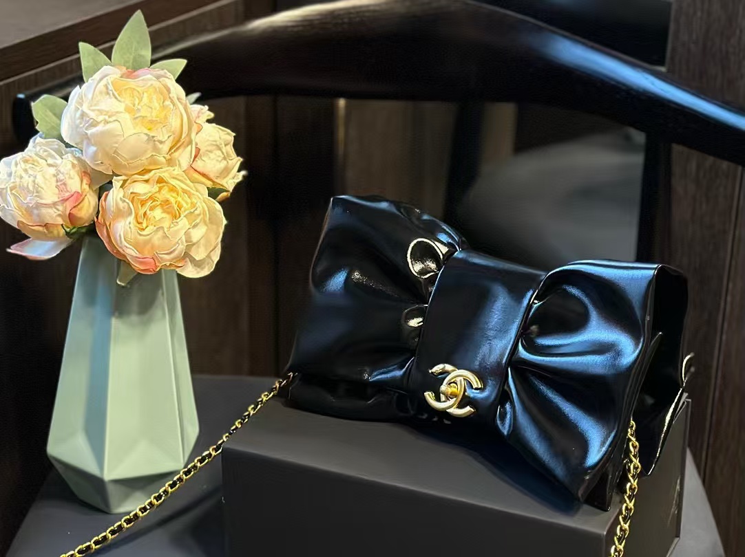 CHANE1 チェーンリボンイブニングバッグ【50％割引+送料無料】