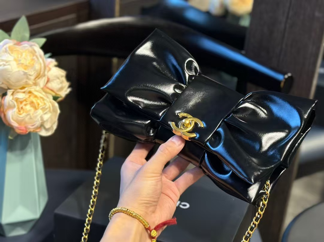 CHANE1 チェーンリボンイブニングバッグ【50％割引+送料無料】