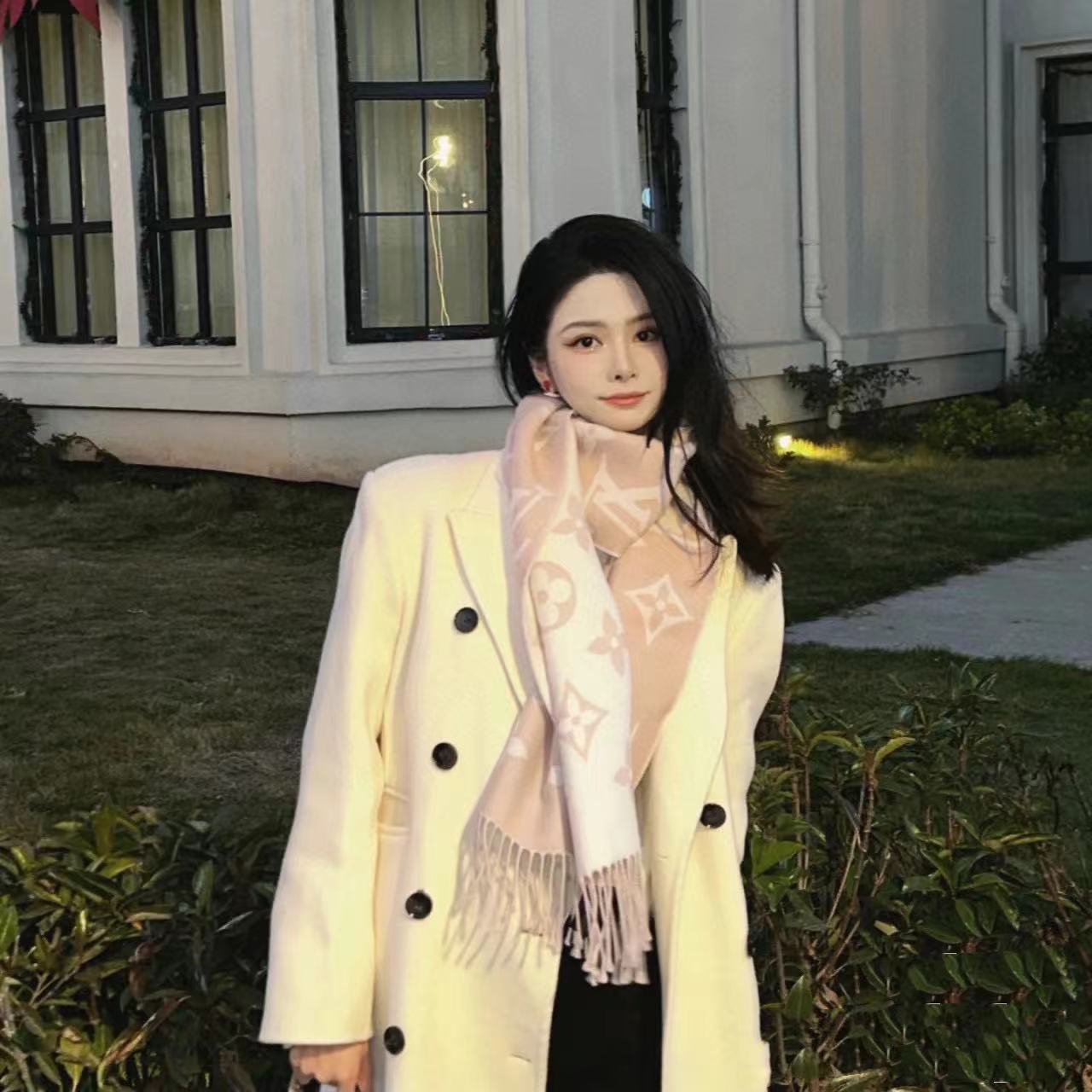 LVジャカード両面カシミヤ【50％割引+送料無料】