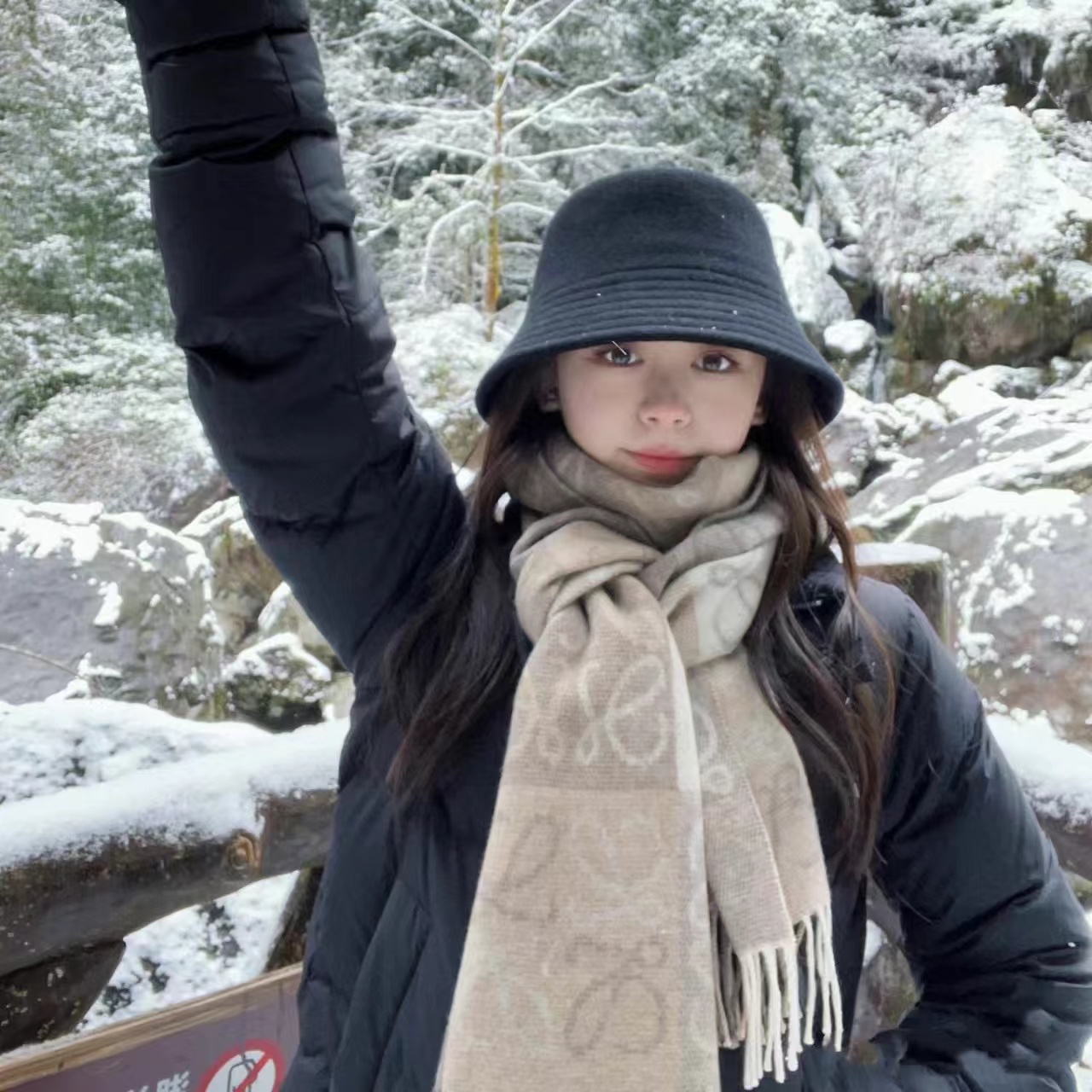 L0WEW 両面カシミヤマフラー D【50％割引+送料無料】