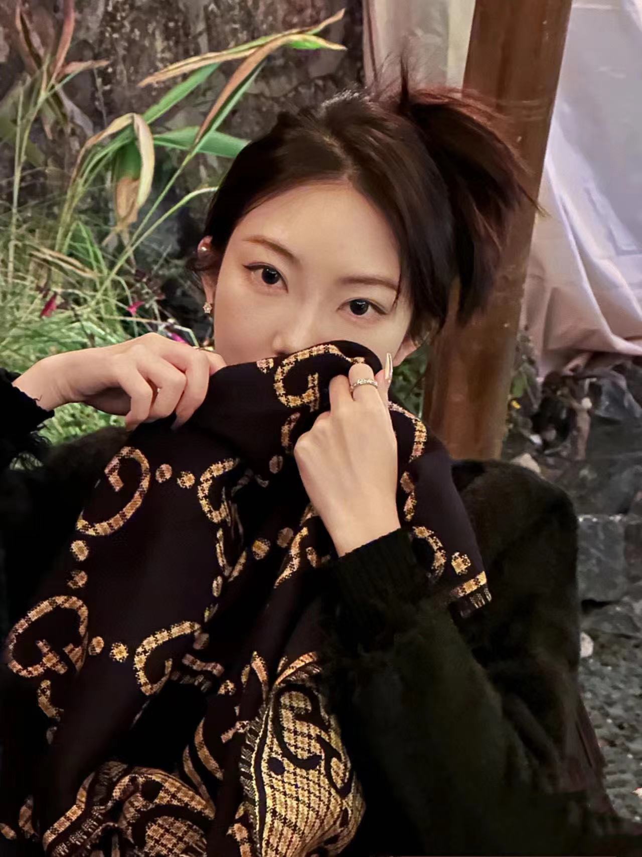 GUCC1 クラシック フリンジ両面カシミヤ スカーフ【50％割引+送料無料】